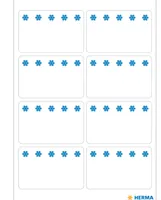 HERMA 4008705037709 non-adhesive label 56 pc(s) Blue, White Rectangle