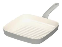BergHOFF Grillpfanne Leo Balance Moonmist 24 cm - Material: Recycling Aluminium - Pfannentyp: Grillpfanne - Kompatible Kochfelder: Induktion - Elektro - Antihaftbeschichtung: Ja - Detailfarbe: Grau - Set: Nein