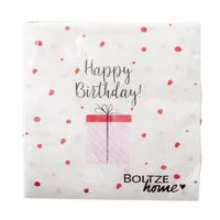 Boltze Papierservietten Happy Birthday 17 cm x 17 cm, 20 Stück - Material: Papier - Holz - Grösse: 17 cm x 17 cm - Eigenschaften: Keine Eigenschaft - Anzahl Lagen: 3 - Motiv: Geburtstag - Produkttyp: Papierservietten