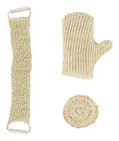 MSV Badeschwamm-Set aus Sisal, Weiss - Zertifikate: Keine Zertifizierung - Anwender: Erwachsene - Körperbereich: Alle Körperbereiche - Geeignete Hauttypen: Alle Hauttypen