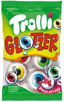 Trolli Bonbons Halloween Glotzer 75 g - Produkttyp: Gummibonbons - Nährwertangabe pro: 100 g - Energiegehalt (in kj): 1362 KJ - Energiegehalt (in kcal): 320 Kcal - Fett: 0.2 g - Gesättigte Fettsäuren: 0.2 g