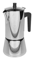 FURBER Espressokocher Chicchi 6 Tassen, Silber - Material: Stahl - Kompatible Kochfelder: Glaskeramik - Gas - Induktion - Elektro - Detailfarbe: Silber - Anzahl Tassen: 6 × - Betriebsart: Manueller Betrieb