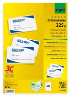 SIGEL Visitenkarten 85x55mm LP799 weiss, 225g 400 Stück