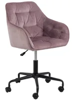 AC Design Bürostuhl Brooke, mit Bremsrollen, Dusty Rose - Produkttyp: Bürostuhl - Material Bezug: Kunststoff - Armlehnen: Ja - Material Fuss: Metall - Rückenart: Polsterrücken - Rollenart: Hartbodenrollen