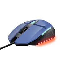 Trust Gaming-Maus GXT109B FELOX - Bedienungsseite: Universal - Maus Features: Beleuchtung - Umschaltbare DPI-Auflösung - Detailfarbe: Blau - Gewicht: 102 g - Schnittstelle: USB-A - Maximale Empfindlichkeit: 6400 dpi