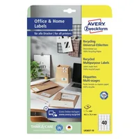 Avery LR3657-10 printer label White Self-adhesive printer label