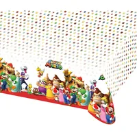 Amscan Tischdecke Super Mario 120 x 180 cm - Material: Kunststoff - Eigenschaften: Keine Eigenschaft - Breite: 180 cm - Länge: 120 cm - Motiv: Super Mario - Detailfarbe: Mehrfarbig