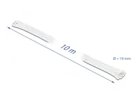 DeLOCK Braided Sleeve stretchable 10 m x 19 mm white