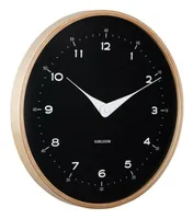 KARLSSON Wanduhr Osado Dome 30 cm, Schwarz - Form: Rund - Detailfarbe: Schwarz - Uhrtyp: Analog - Funksignal: Nein - Funktionen: Zeit - Detailmaterial: Sperrholz