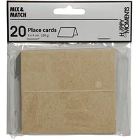 Creativ Company Tischkarte 9 x 4 cm, 20 Stück, Natur - Papierformat: 9 x 4 cm - Motiv: Hochzeit - Verpackungseinheit: 20 Stück - Detailfarbe: Nature - Inkl. Couvert: Nein