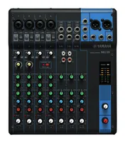 Yamaha Mischpult MG10 - 10-Kanal, analog - Powermixer: Nein - Stereoeingänge: 3 - Digitale Schnittstelle: Keine - Mic-/Linekanäle: 10 - Auxwege: 1 - Bauform: Pultform