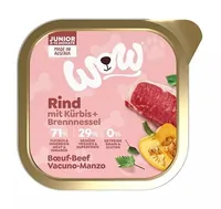 WOW Nassfutter Junior Rind Schale 150g - Tierbedürfnis: Kein besonderes Bedürfnis - Geschmacksrichtung: Rind - Zertifikate: Keine Zertifizierung - Fleischsorte: Rind - Packungsgrösse: 150 g - Futtereigenschaft: Getreidefrei - Ohne künstliche Zusätze - Glu