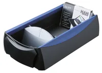 HAN Visitenkartenbox VIP 500 Karten, Schwarz/Blau - Anzahl Visitenkarten: 500 Stück - Produkttyp: Visitenkartenbox - Material: Kunststoff - Detailfarbe: Blau - Schwarz
