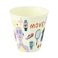 Koziol Trinkbecher Nora M Sisters Move 300 ml, 1 Stück, Mehrfarbig - Glas Typ: Trinkbecher - Material: Kunststoff - Detailfarbe: Mehrfarbig - Höhe: 8.9 cm - Volumen: 300 ml