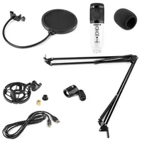Vonyx Kondensatormikrofon CMS320W - Typ: Einzelmikrofon - Bauweise: Desktop - Anwendungsbereich: Gesang & Sprache - Voice-Chat / Gaming - Wandlerprinzip: Kondensator - Richtcharakteristik: Niere - Umschaltbare Richtcharakteristik: Nein