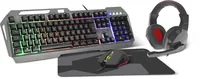 SPEEDLINK LUNERA 4in1 keyboard Mouse included Gaming USB QWERTZ German Black