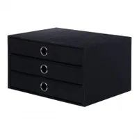 Rössler Schubladenbox S.O.H.O. A4 Schwarz - Anzahl Schubladen: 3 - Verpackungseinheit: 1 Stück - Material: Karton - Detailfarbe: Schwarz