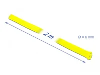 DELOCK Geflechtschlauch dehnbar 2 m x 6 mm gelb