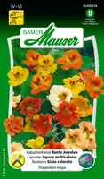 Samen Mauser Essbare Blüten Kapuzinerkresse Bunte Juwelen - Aussaatzeit: April - Juni - Mai - Blütezeit: August - Juli - Oktober - September - Blütenfarbe: Mehrfarbig - Sonneneinstrahlung: Sonnig - Saattyp: Essbare Blüten - Erntezeit: Keine