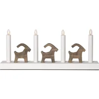 Star Trading Bruse lantern LED White, Wood