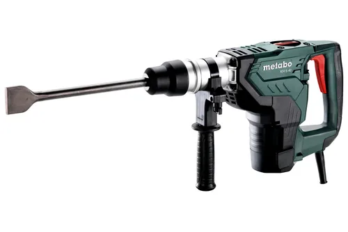 Metabo Bohr-Meisselhammer KH 5-40 - Produktkategorie: Bohrhammer - Werkzeugaufnahme: SDS-max - Meisselfunktion: Ja - Akkusystem: Keine - Schlagstärke (J): 7.1 J. - Max. Bohrdurchmesser Beton: 40 mm
