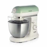 Ariete 1588 Vintage Mixer, Planetary Mixer for bread, pizza, cakes and pastries,5.5 L Capacity, 7 speeds, 2400 Watts, Pastel Green