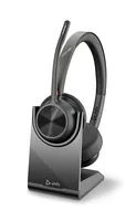 HP Poly Voyager 4320 UC Stereo USB-A Headset +BT700 USB-A Adapter +Charging Stand Auricolare Con cavo e senza cavo A Padiglione Musica e Chiamate Bluetooth Base di ricarica Nero