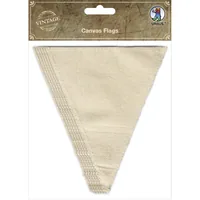 URSUS Wimpel 6 Stück Canvas, Braun - Material: Canvas - Detailfarbe: Braun - Textil-Art: Stoff-Bastelset