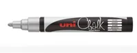 UNI-BALL Chalk Marker 1.8-2.5mm PWE5M SILVER silber, Rundspitze