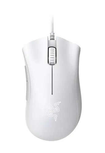 Razer Gaming-Maus DeathAdder Essential Weiss - Maus Features: Programmierbare Tasten - Bedienungsseite: Rechtshänder - Detailfarbe: Weiss - Gewicht: 126 g - 96 g - Verbindungsart: Verkabelt - Schnittstelle: USB-A