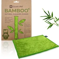 Quick Aid BAMBOO Reinigungstuch aus Naturfasern grün - Einsatzgebiet: Oberflächen - Material: Mikrofaser - Parfümiert: Nein - Tuchart: Reinigungstuch - Anwendung Reinigungstuecher: Feucht - und Trockentuch - Detailfarbe: Grün