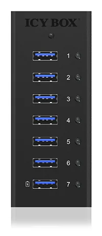 Hub 7-Port IcyBox USB 3.0 IB-AC618 Aluminium Gehäuse