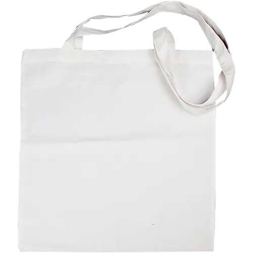 Creativ Company Stofftasche 38 x 42 cm Baumwolle, Weiss - Material: Baumwolle - Detailfarbe: Weiss - Textil-Art: Stofftasche