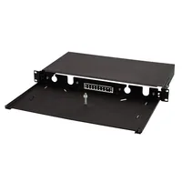 Logilink 19""Spleißbox ausziehbar, 1 HE, schwarz, Leergehäuse