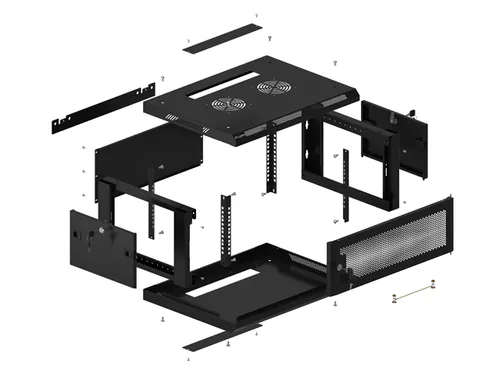 Lanberg WF01-6404-23B rack cabinet 4U Wall mounted rack Black