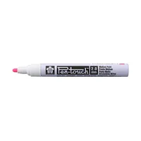 Sakura Lackmarker Pen-Touch 2.0 mm, M, Fluo Pink - Strichstärke: 2 mm - Verpackungseinheit: 1 Stück - Oberfläche: Metall - Kunststoff - Holz - Stein - Glas - Gummi - Porzellan - Papier - Set: Nein - Detailfarbe: Neonpink - Eigenschaft-Stift: Lichtbeständi