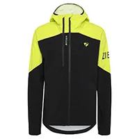 Ziener Regenjacke NEMIL-Z Herren Black Bitter Lemon, Gr. 54 - Farbe: Grün - Schwarz - Detailfarbe: Grün - Schwarz - Zielgruppe: Herren - Altersgruppe: Erwachsene - Produkttyp: Regenjacke - Grösse: 54