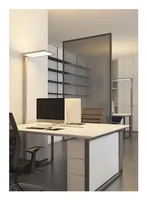 Contini Bürostehleuchte dimmbar 30W, 7500 lm, 6000K – Silber - Betriebsart: Netzbetrieb - Dimmbar: dimmbar - Lampensockel: LED fest verbaut - Farbwiedergabeindex CRI: 250 - Lichtfarbe: Kaltweiss/Tageslichtweiss (KW) - Farbtemperatur Kelvin: 6000 K