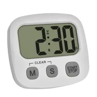 TFA Dostmann Küchentimer Weiss - Funktionen: Funktionsanzeige - Funkuhr-Empfang - Programmierbarer Timer - Stoppuhr - Materialtyp: Kunststoff - Material: Kunststoff - Detailfarbe: Weiss - Displaytyp: LCD