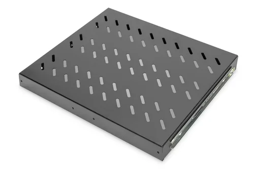 DIGITUS Fachboden 1HE 30x483x385mm bis 25kg schwarz auszieh