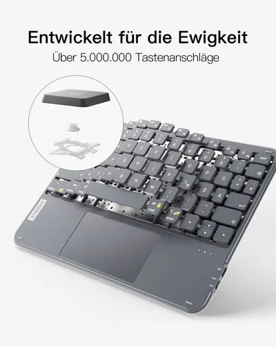 inateck Keyboard Tablet QWERTZ gray