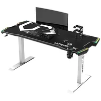 Ultradesk Gaming Tisch Force Weiss - Beleuchtung: Ja - Höhenverstellbar: Nein - Detailfarbe: Weiss - Material: Stahl