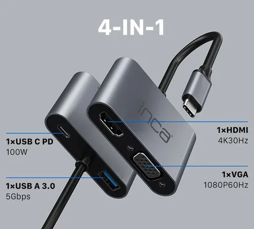 INCA Adapter ITPC-06TX USB-C 4-in-1