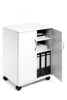 DURABLE Multifunktionswagen 74/53 2 Türen, 2 Böden, Weiss - Detailfarbe: Weiss