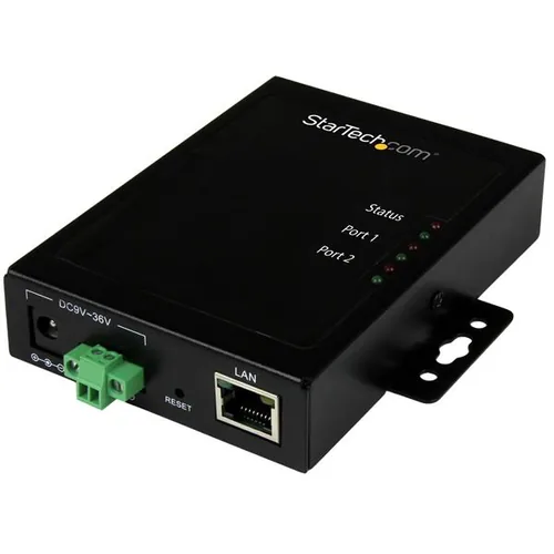 StarTech.com 2-Port Serial-to-IP Ethernet Device Server - RS232 - Metal and Mountable - TAA