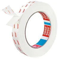 tesa 5 m x 19 mm für Tapeten + Putz - Breite: 19 mm - Länge: 5 m - Art: Cleveres Befestigungssystem - Montageband - Klebehaftung: Stark - Detailfarbe: Weiss