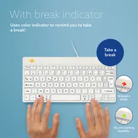 R-GO COMPACT BREAK ERGONOMIC KEYBOARD QWERTY (FR) WITH WHITE