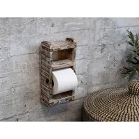 Chic Antique Toilettenpapierhalterung in Backsteinform Weiss - Anzahl Rollen: 1 - Befestigung: Verschraubt - Detailfarbe: Weiss - Aufhängevorrichtung: Ja - Detailmaterial: Kiefer - Mitteldichte Holzfaserplatte (MDF) - Grundmaterial: Holz