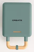 Create Waffeleisen Stone 2 in 1 Compact Salbeigrün - Leistung: 800 W - Anzahl pro Durchgang: 1 - Motiv: Würfel