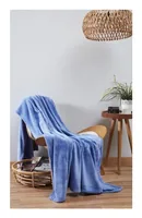 Flair Decke Coral 150 x 200 cm, Stahlblau - Eigenschaften: Keine Eigenschaft - Zertifikate: Keine Zertifizierung - Breite: 150 cm - Höhe: 200 cm - Detailfarbe: Stahlblau - Blau - Produkttyp: Decken